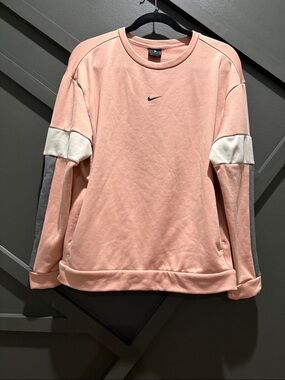 Nike Peach Crewneck Sweatshirt with White Swoosh